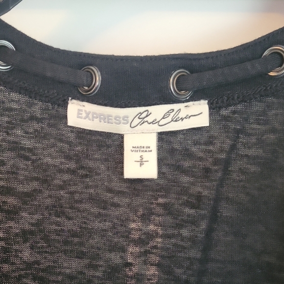 Express Black Embellished Sleeveless Tank Top - Picture 2 of 6